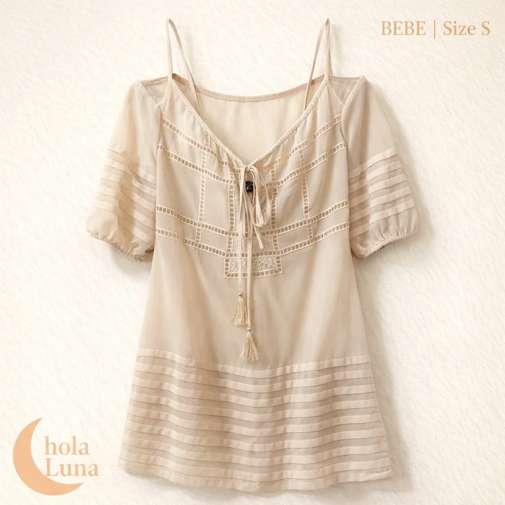 BEBE BOHO DRESS - Picture 1 of 7